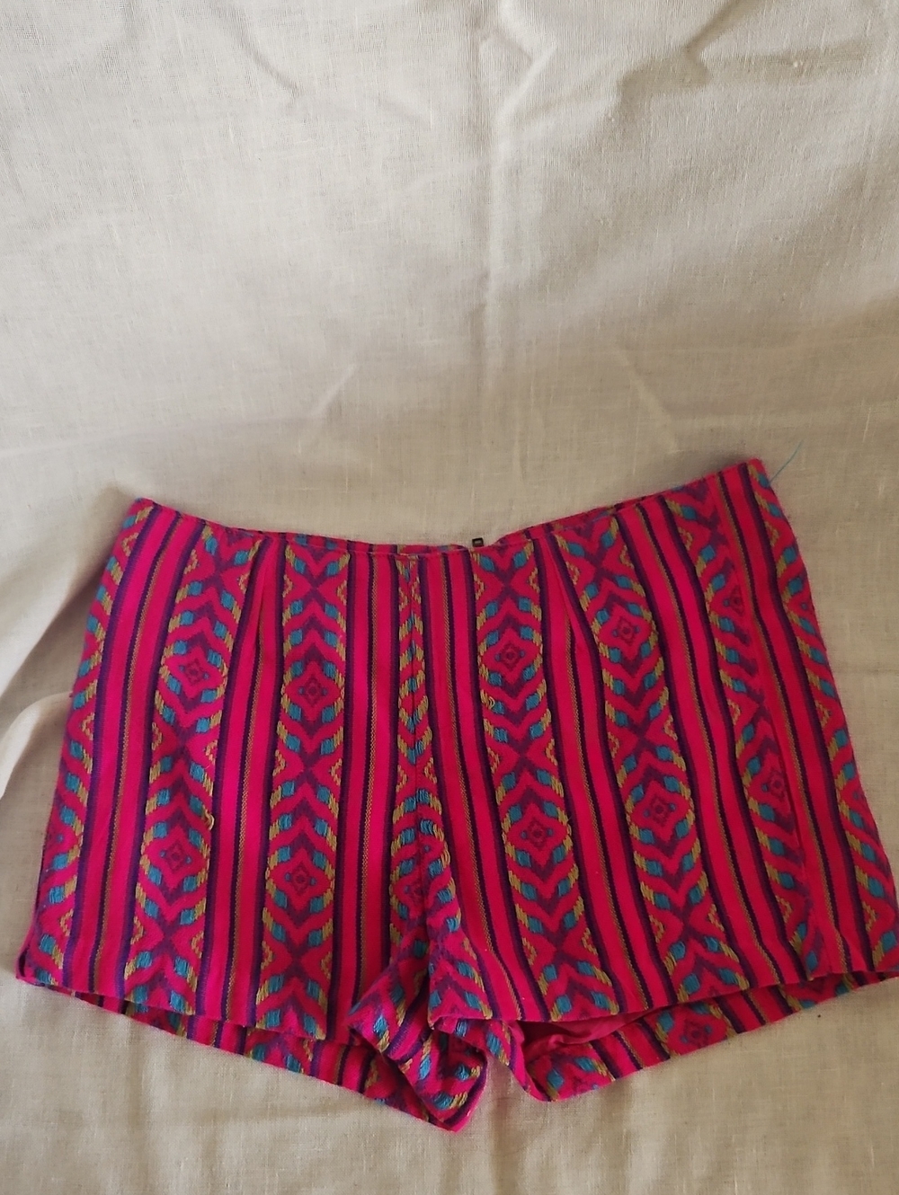 Women's Pink Patterned Shorts